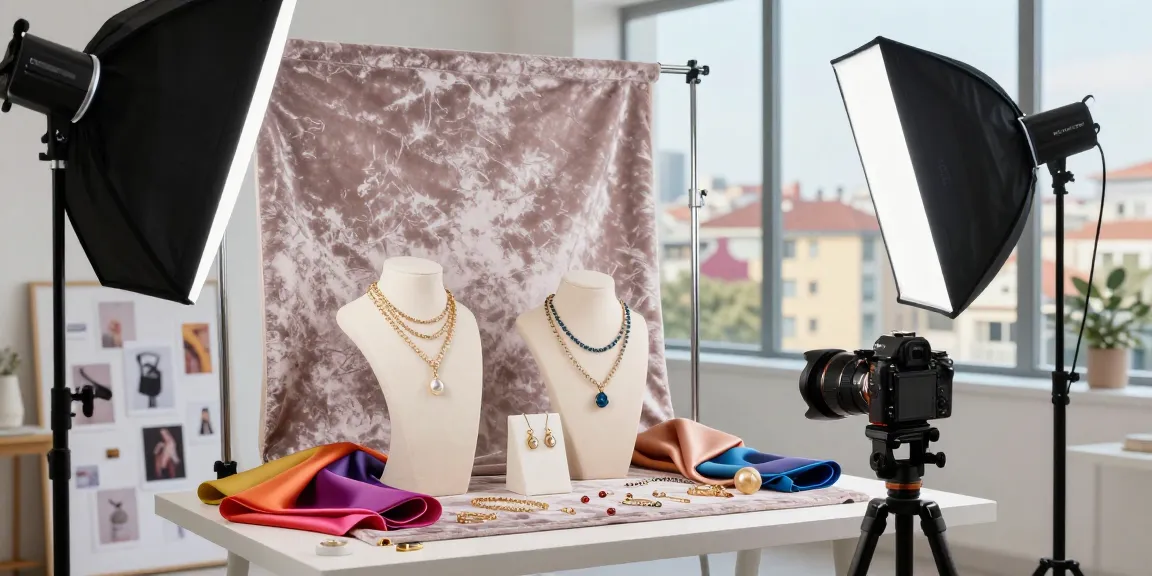 Mostrando con perizia un fotografo prodotti Milano in uno studio vivace, che cattura gioielli di lusso in un'elegante composizione dal vivo.